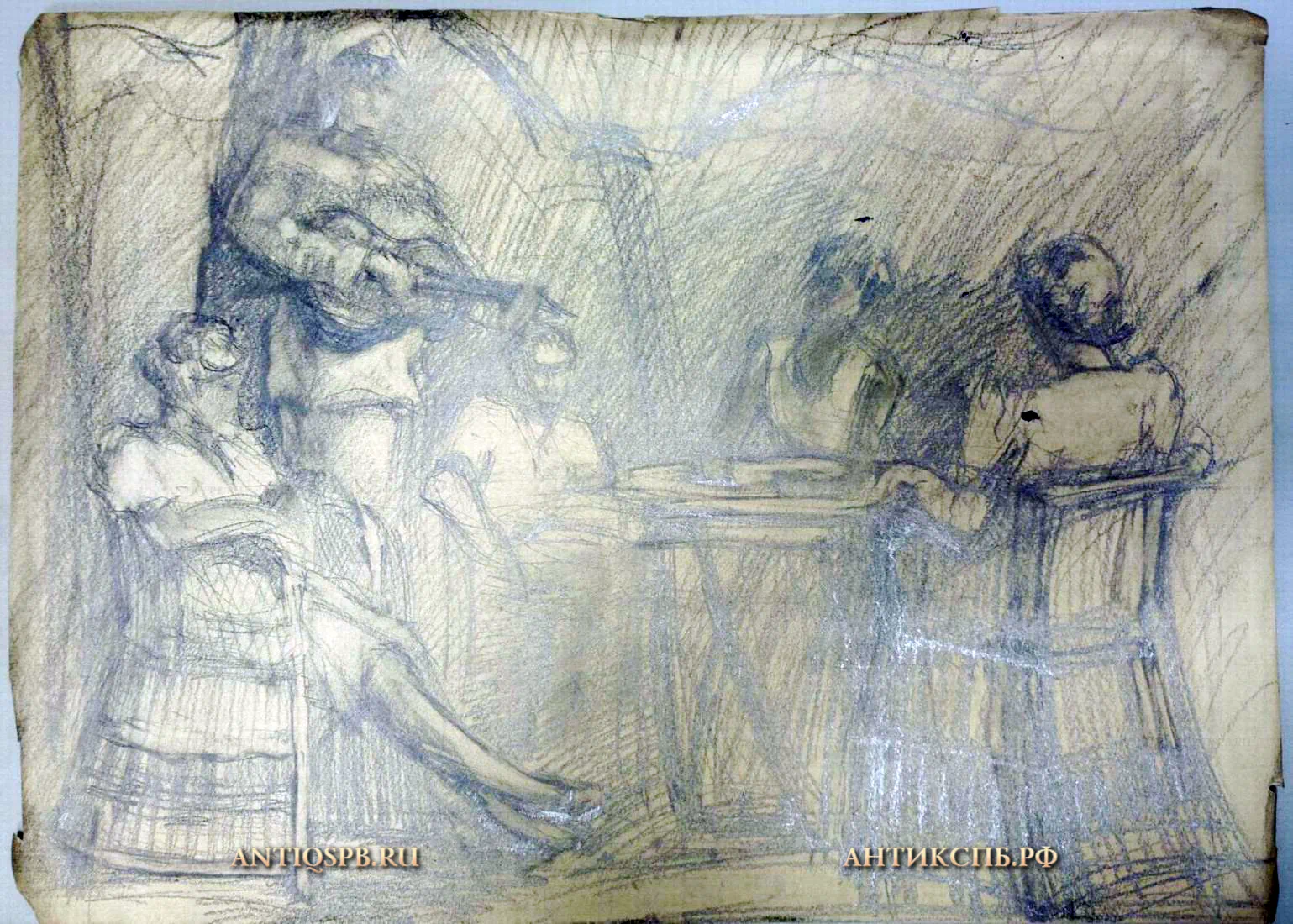 Рисунок "Соло на гитаре перед девушками". №17339.71 [Цена: 4000 руб.]